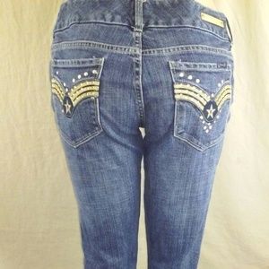 Seven 7 Size 32 Embellished Bling Star Jeans